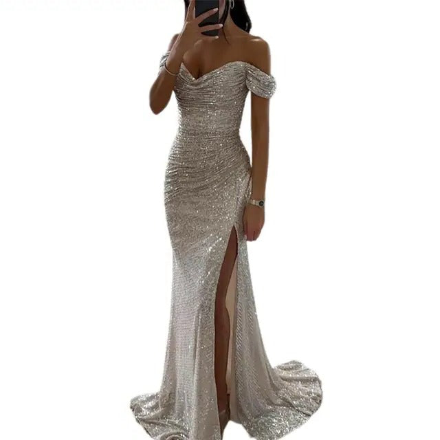 Off-Shoulder Maxi Dress