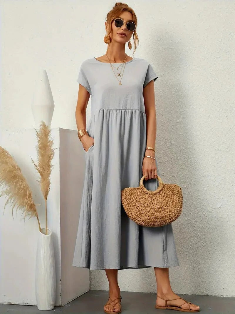 Elegant Women's Dress with Pockets