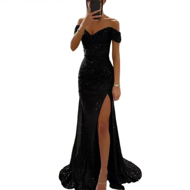 Off-Shoulder Maxi Dress