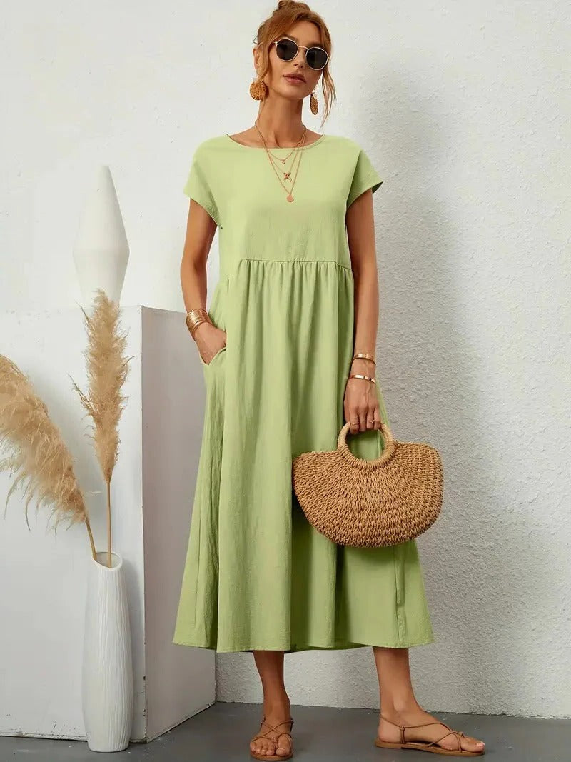 Elegant Women's Dress with Pockets
