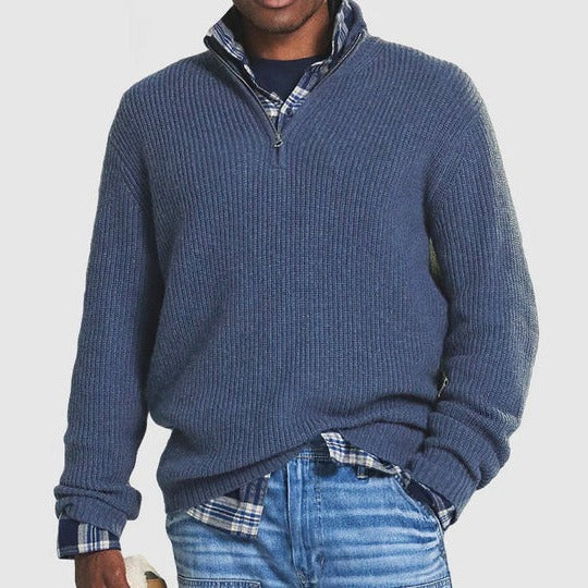 Business Casual Pullover with Zipper