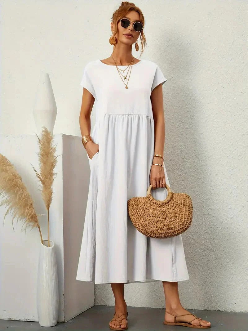 Elegant Women's Dress with Pockets