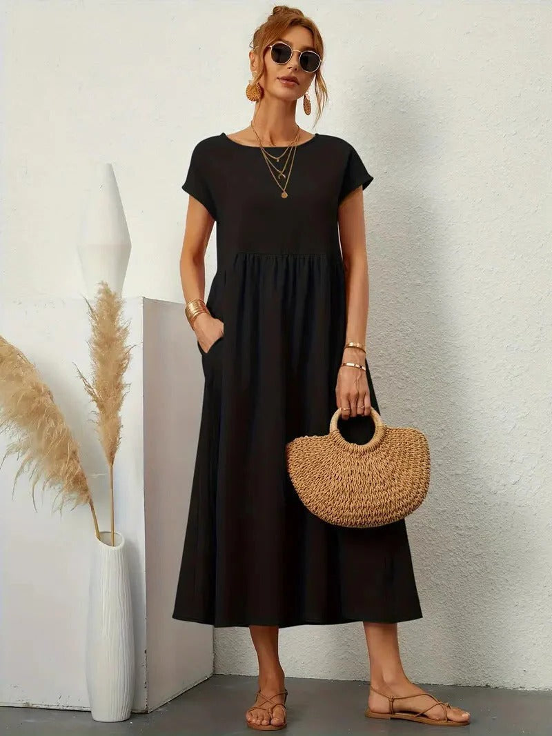 Elegant Women's Dress with Pockets