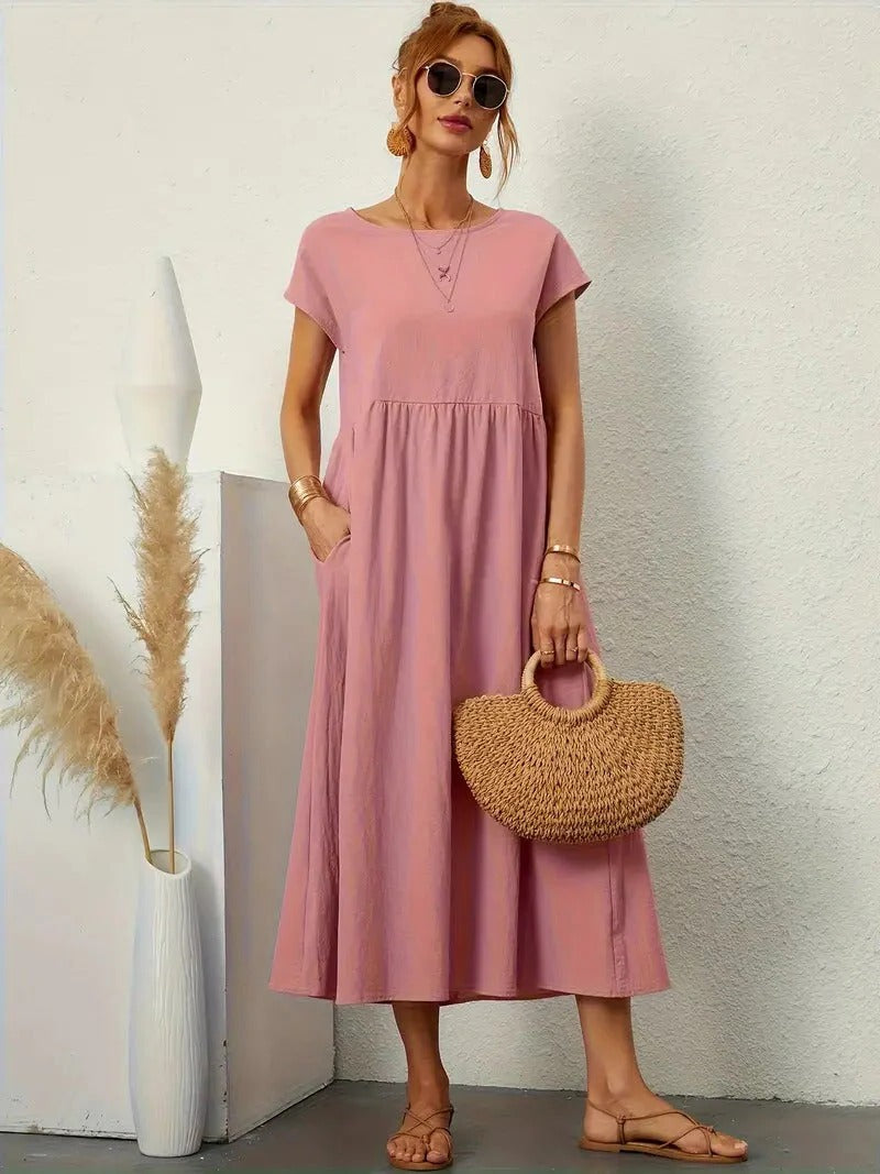 Elegant Women's Dress with Pockets