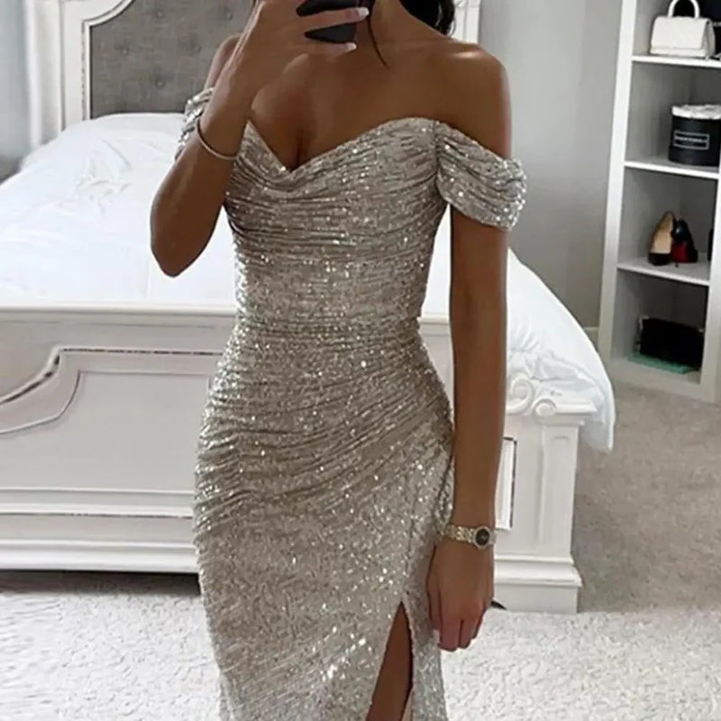 Off-Shoulder Maxi Dress