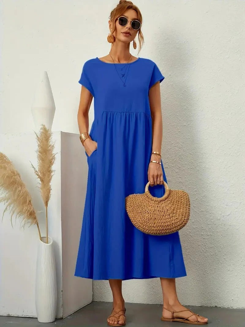 Elegant Women's Dress with Pockets