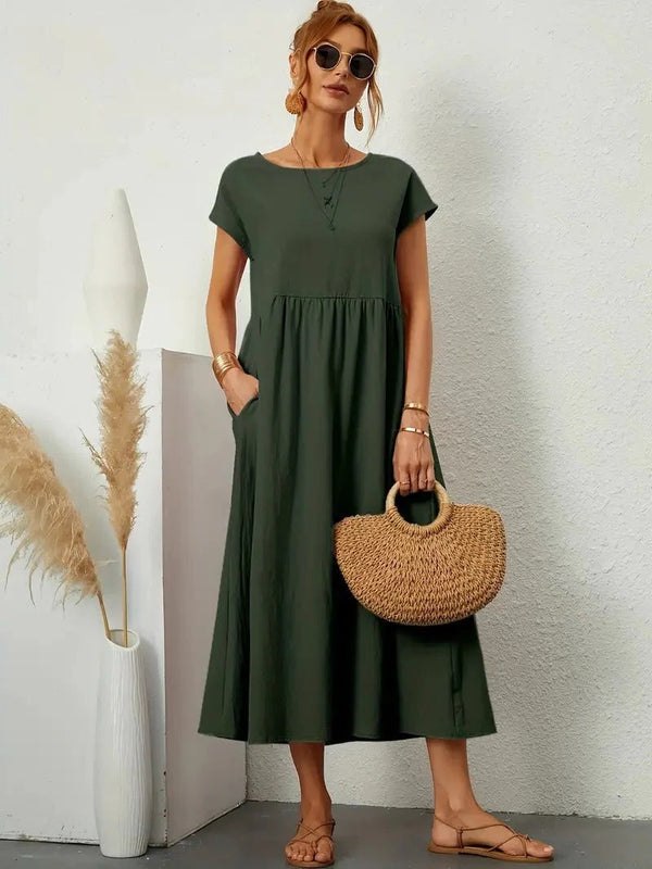 Elegant Women's Dress with Pockets