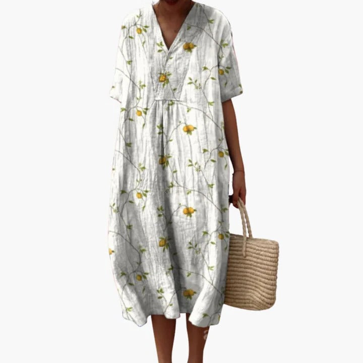 Women's Summer Dress with Floral Pattern
