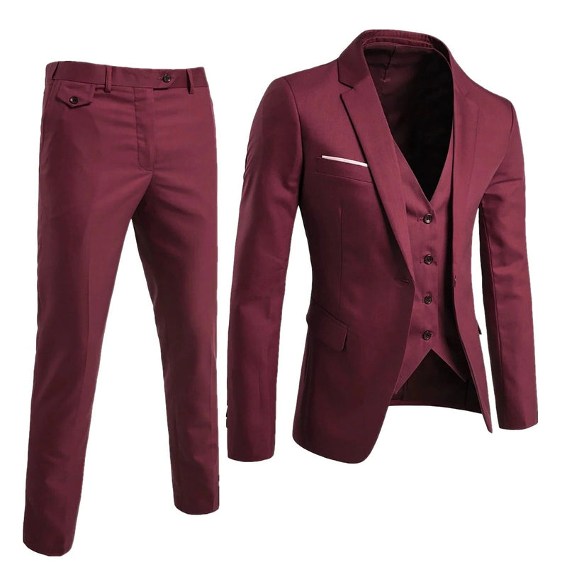 3-piece business suits for men