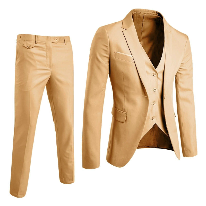 3-piece business suits for men
