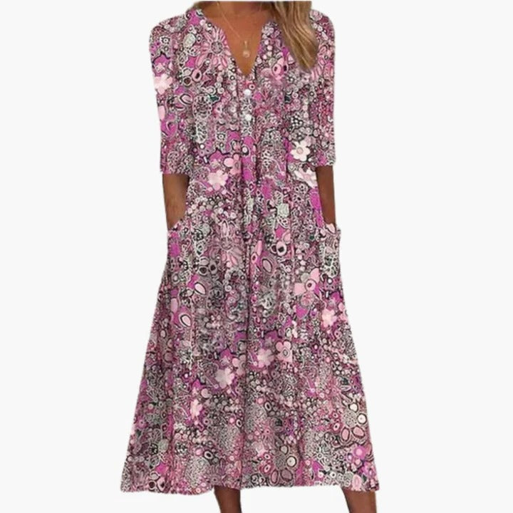 Women’s Boho Midi Dress