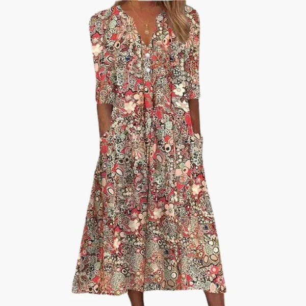 Women’s Boho Midi Dress