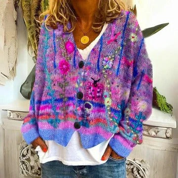 Floral Pattern Pullover