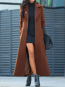 Women's Long Winter Coat with Belt