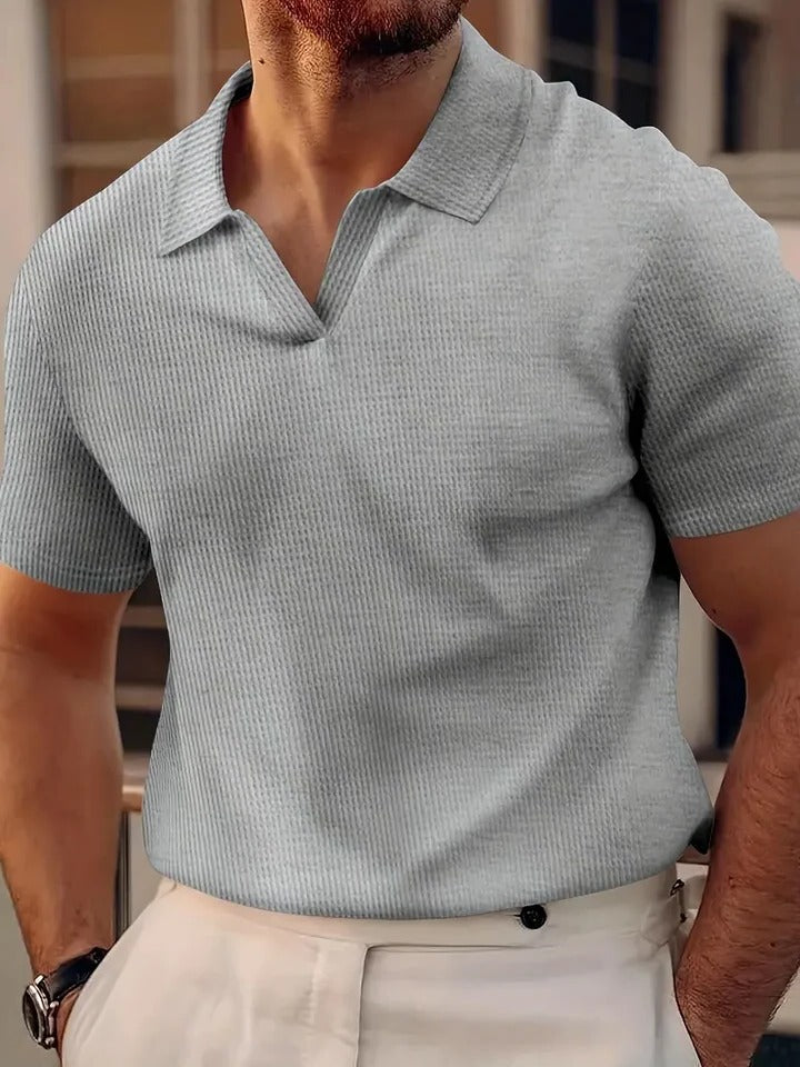 Men’s Waffle Polo Shirt
