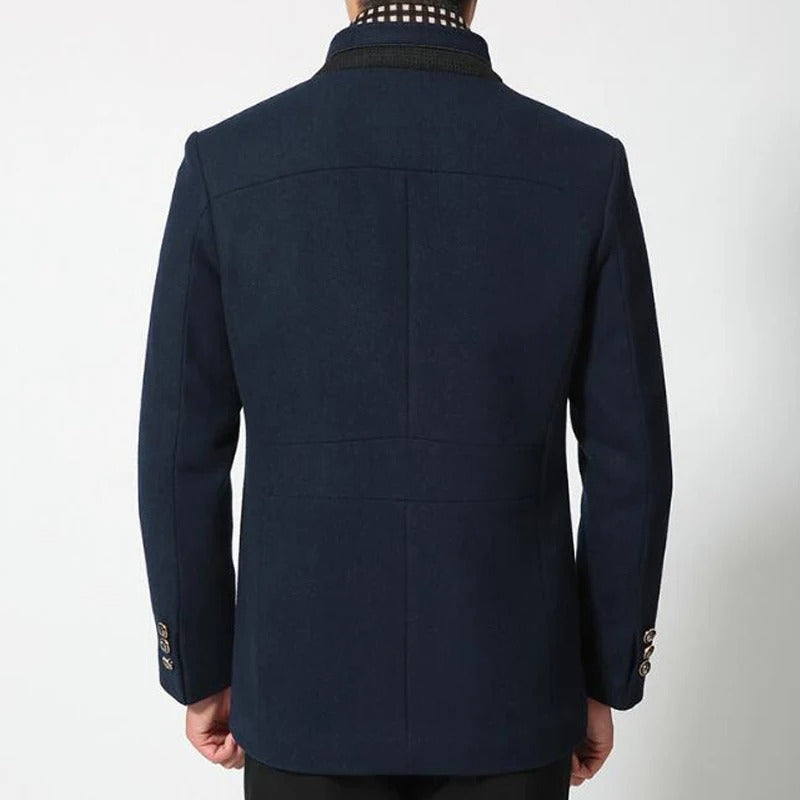 Men's Wool Coat Stand Up Collar