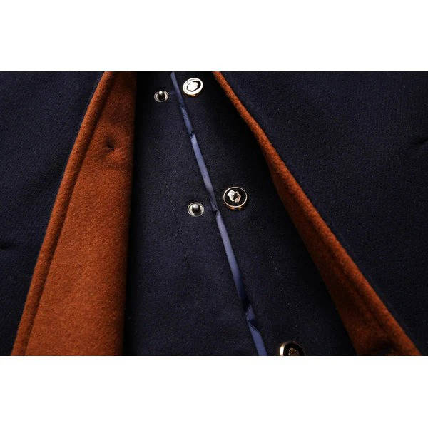 Men's Wool Coat Stand Up Collar