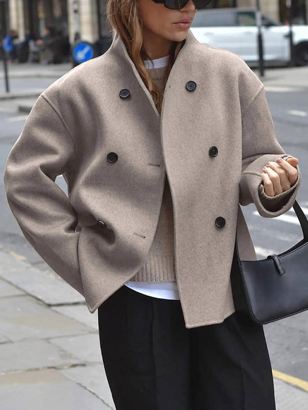 Women's Cropped Wool Peacoat