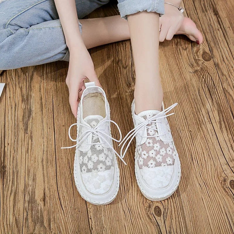 Women's Floral Lace Espadrille Sneakers