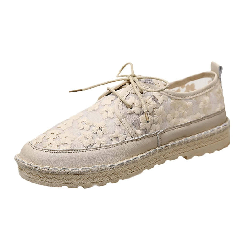 Women's Floral Lace Espadrille Sneakers