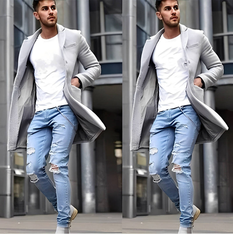 Men's Slim Fit Wool Overcoat