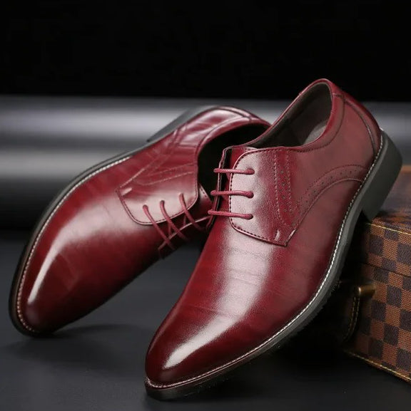 Men's Classic Leather Derby Dress Shoes