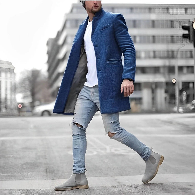Men's Slim Fit Wool Overcoat