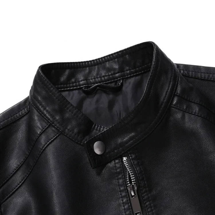 Men's Slim Fit Black Leather Jacket