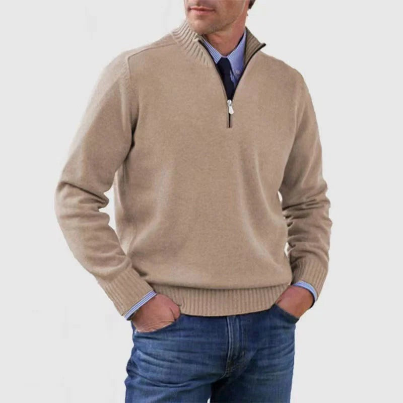 Men's Quarter Zip Sweater Business Casual