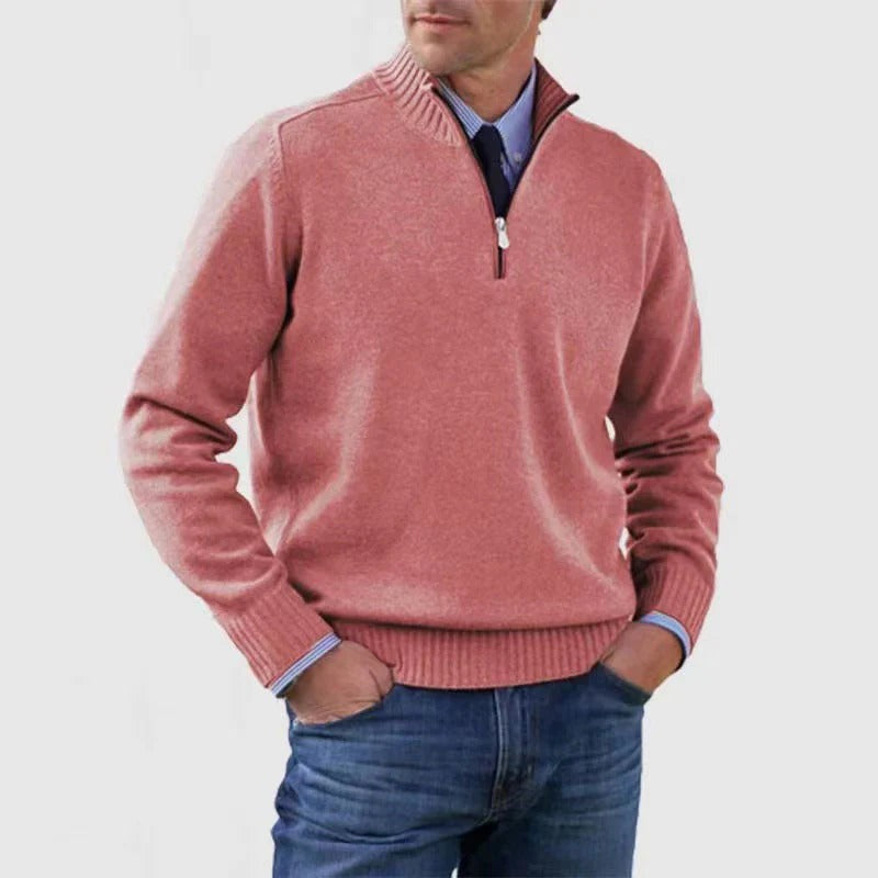Men's Quarter Zip Sweater Business Casual