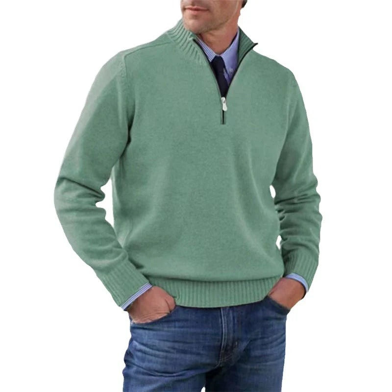 Men's Quarter Zip Sweater Business Casual