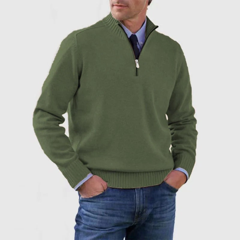 Men's Quarter Zip Sweater Business Casual