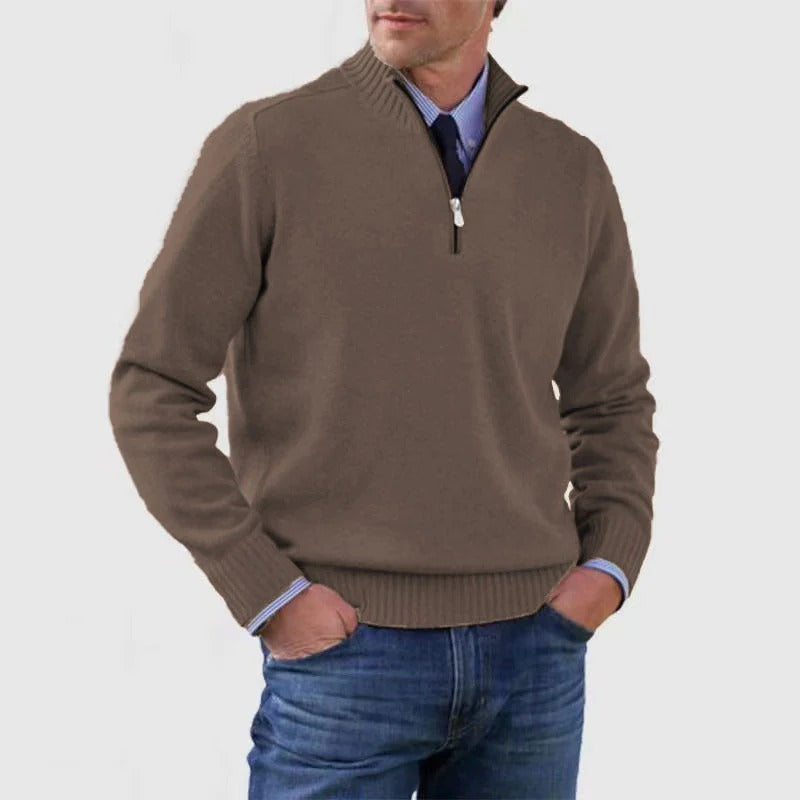 Men's Quarter Zip Sweater Business Casual