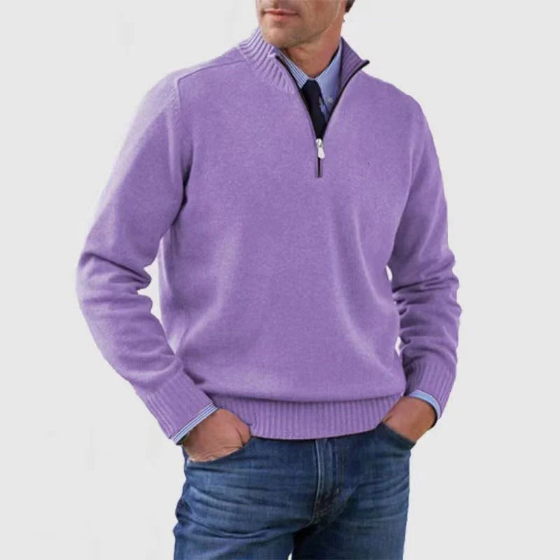 Men's Quarter Zip Sweater Business Casual