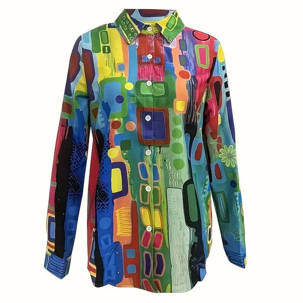 Women's Colorful Button Down Shirts Long Sleeve