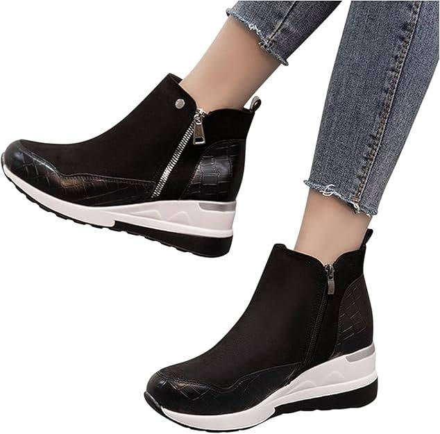 Womens Wedge Sneaker Boots