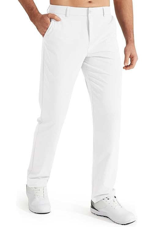 Mens Golf Pants Stretch Quick Dry Work Dress