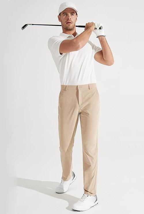 Mens Golf Pants Stretch Quick Dry Work Dress