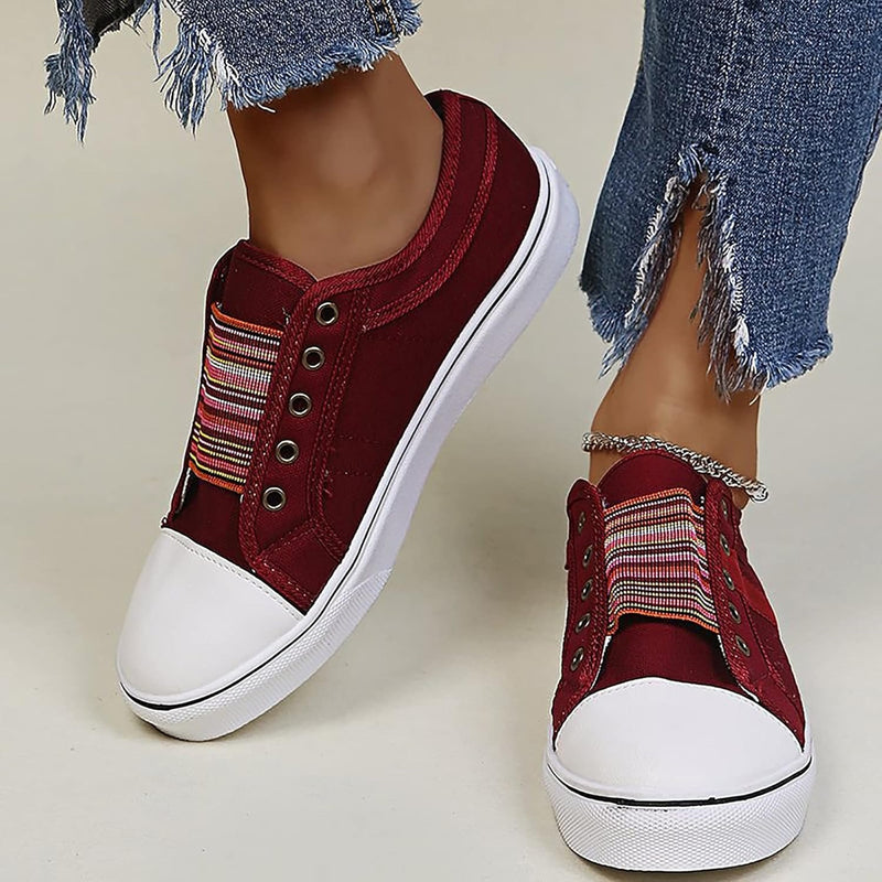 Womens Laceless Denim Slip on Sneakers