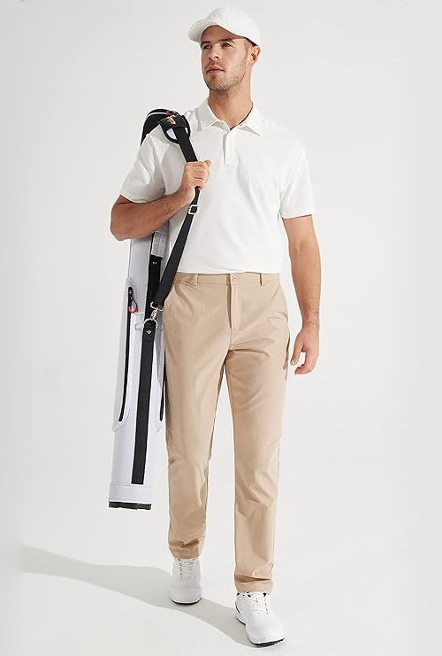 Mens Golf Pants Stretch Quick Dry Work Dress