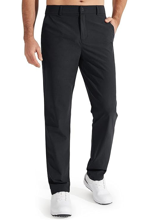 Mens Golf Pants Stretch Quick Dry Work Dress