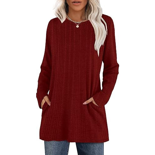 Womens Tunic Sweater with Pockets