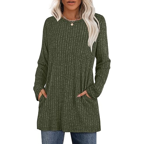 Womens Tunic Sweater with Pockets