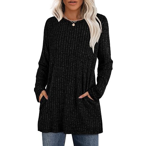 Womens Tunic Sweater with Pockets