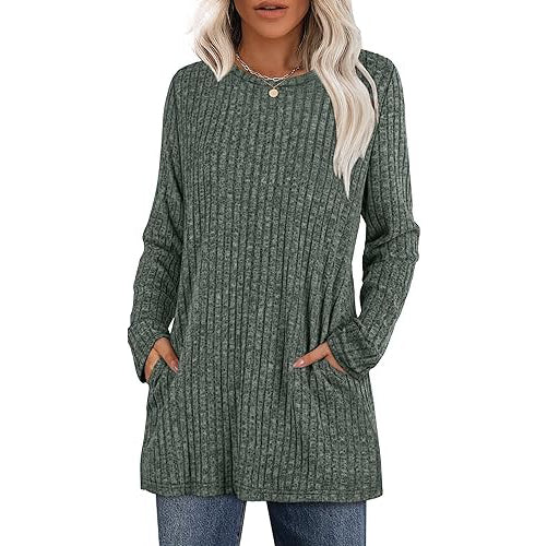 Womens Tunic Sweater with Pockets