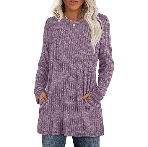 Womens Tunic Sweater with Pockets
