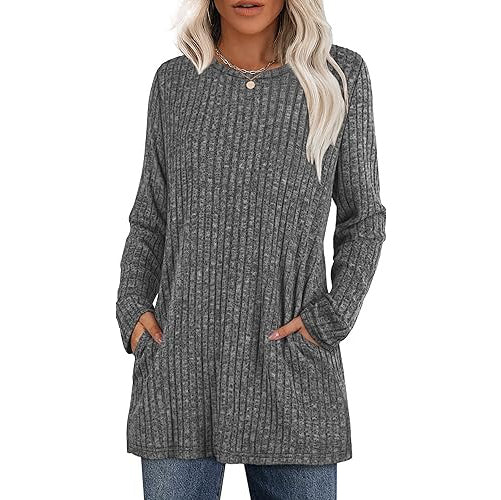 Womens Tunic Sweater with Pockets