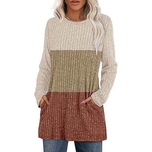 Womens Tunic Sweater with Pockets