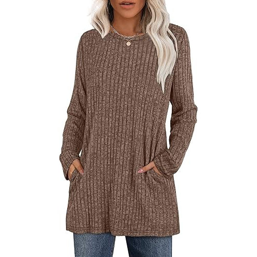 Womens Tunic Sweater with Pockets
