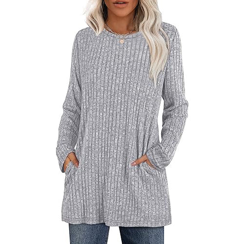 Womens Tunic Sweater with Pockets